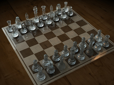 Glass Chess Set (3D model)