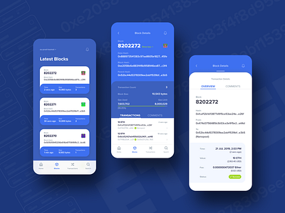 Blockchain Explorer app blockchain crypto cryptocurrency design ethereum ios iphone xs iphonex mobile money product design ui ux uxdesign