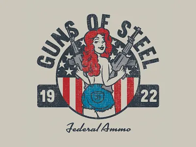 Guns of Steel adobe apparel design graphic design illustration typography vector