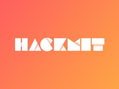 HackMIT 2013 block letters gradient hackathon hackmit lettering