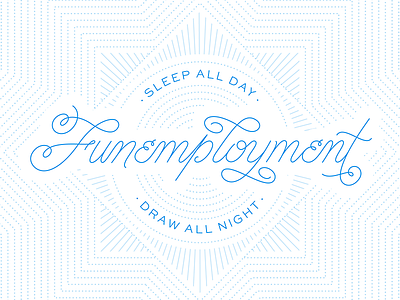 Currently funemployed lettering script sweet sans vector