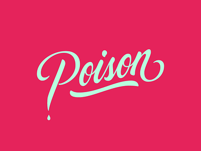poison brush lettering logo script tutorial vector wordmark