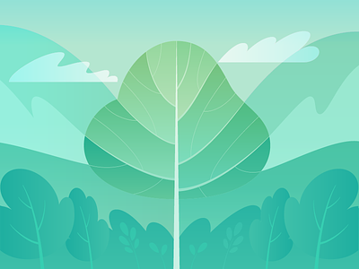 Level Up illustration tree vector