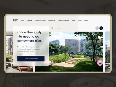 Happy City Residential Complex Website brand identity branding design real estate typography ui ux web web design website