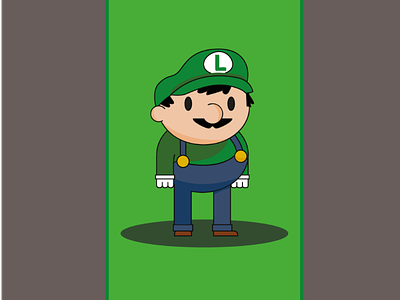 Luigi 8bit adobe art gaming illustration luigi mario nintendo nintendods sketch