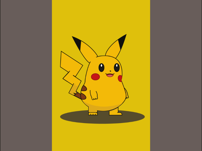 Pikachu 8bit nintendods art adobe sketch illustration gaming pokemon nintendo pikachu