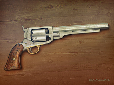 .35 Caliber Revolver .35 caliber brainchild brainchild.pl game icon gun icon rafal urbanski rafał urbański revolver weapon western wild west