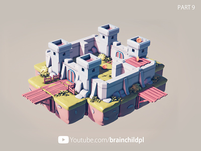👑 Low Poly Game Art Blender to Unity 3d Low Poly Fortification