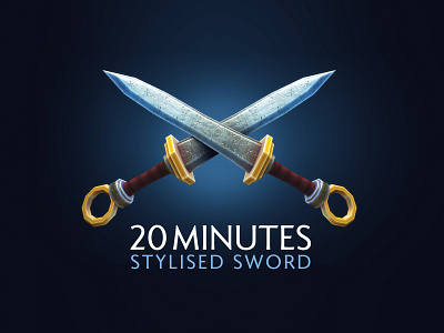 20 Minutes (Speed Game Art) PBR Stylised sword / dagger 3d game model 3d stylised b3d blender blender 3d blender to substance cartoon dagger fantasy game art game asset game model game ready lowpoly pbr rpg substance substancepainter sword weapon