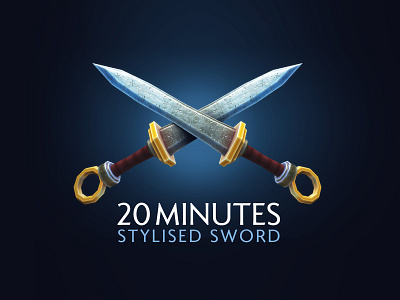 20 Minutes (Speed Game Art) PBR Stylised sword / dagger