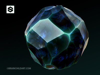 procedural crystal material - game texture 2d 3d art 3d game art 3d game design crystal crystals dark fantasy game model game texture glossy lowpoly madewithsubstance material procedural reflective substance designer texture textures texturing