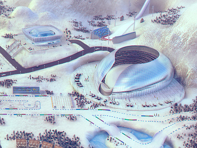 Winter Sports - 3d game Interactive illustration