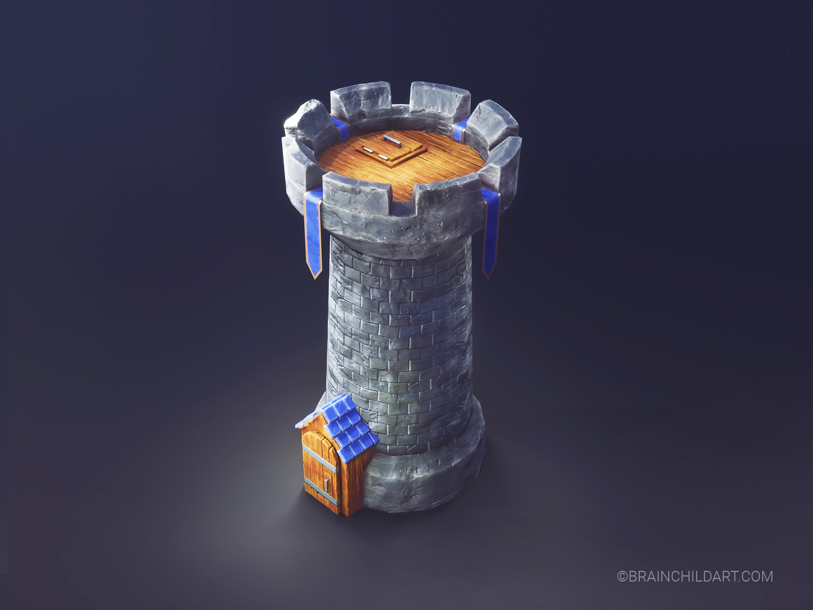 (Timelapse) 3d Retopo, Unwrapping & Texturing Tower Defense by Rafał ...