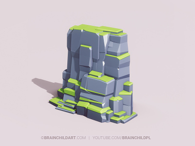 Lowpoly 3d Art - Game-Ready Cliff Model in Blender 2.90 3d 3d art 3d artist 3d game art 3d modeling art brainchild cartoon cliff environment game design low poly lowpoly lowpoly art lowpoly rock lowpoly3d lowpolyart modeling rocks stylised
