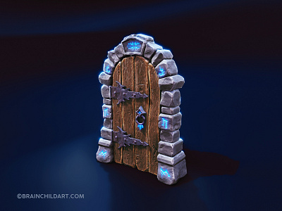Dungeon DOOR | Modeling, Sculpting, Retopo, Unwrapping & Texturi