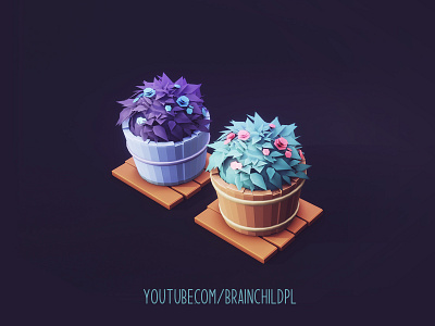 lowpoly flowers / plants - game art in Blender 3D 3d modeling clean flat flat shaded flat shading flower flower illustration flowers game art game model game vegetation illustration low poly lowpoly leaf lowpoly plant lowpoly3d lowpolyart modeling tutorial vegetation