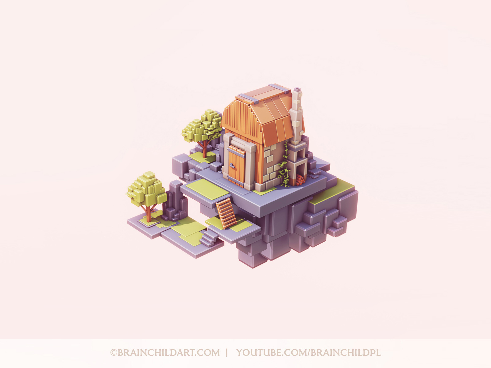 3d Low Poly Cute Hut Low Poly Environment Design By Rafał Urbański On Dribbble 1545