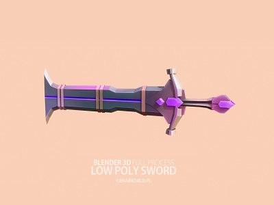 3D low poly fantasy sword in Blender | Youtube.com/brainchildpl 3d 3d artist 3d model 3d modeling b3d blender concept art design fantasy game illustration low poly lowpoly medieval modeling rpg stylised sword weapon weapon set