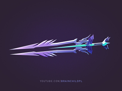 Low Poly Fantasy Sword in Blender 3D | Youtube.com/brainchildpl