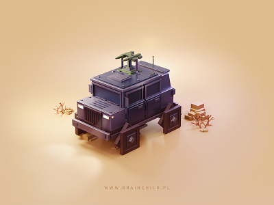 Cube Military Vehicle | 3D Cube Worlds 06/2022 | Blender 3.0