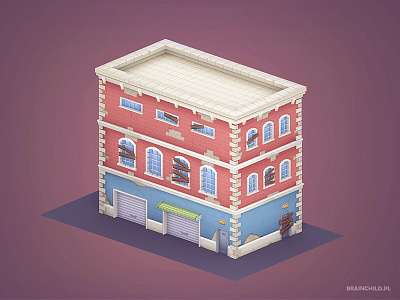 Cartoon 3d Building - Low Poly 3d brainchild cartoon design game low mobile model pc poly texture urbanski