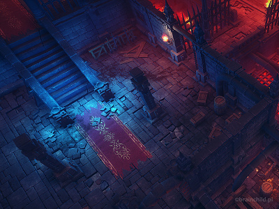 Modular Top-down Dungeon Pack (Low Poly) 3d asset diablo style dungeons mmorpg modular props rpg top down