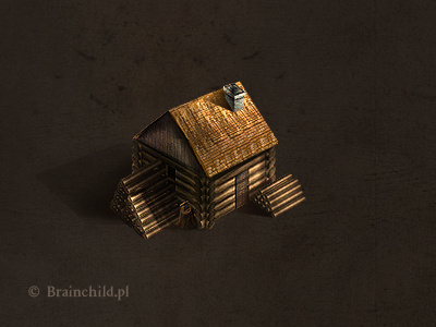 A Lumberjack's hut for a rts/rpg brainchild brainchild.pl designer game design game designer game development game infterface game layout icon design icon designer new media designer rafal urbanski rafał urbański web design web interface