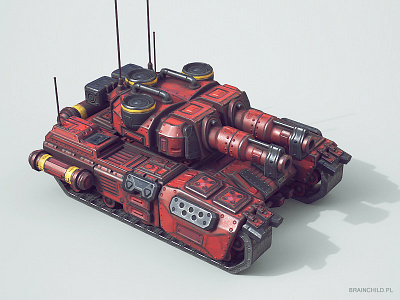 Tank 02 / low poly design future game low painter poly scifi substance tank vehicle