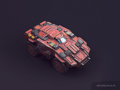 Transport Unity / Low poly (Around 5-6k tris) 3d concept game mobile sci fi substance painter tank truck unit vehicle