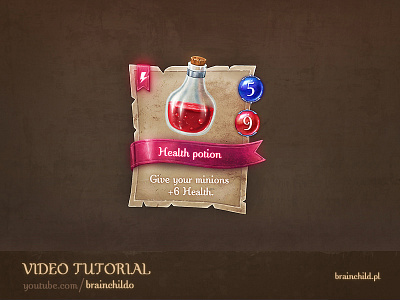 [Tutorial] Painting Game Card Template & Health Potion Icon