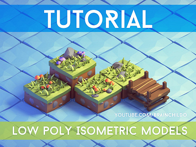 [Tutorial] - 3d Isometric Game Tiles - Low Poly style | Blender 3d blender blender3d game illustration isometric low poly style models tutorial video tutorial youtube