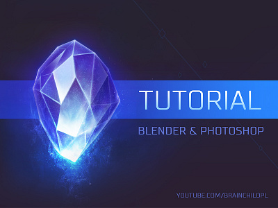 [Tutorial] How to create a Crystal Icon in Blender & Photoshop 3d blender blender3d blue crystal icon model photoshop tutorial video