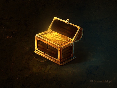 a wooden treasure chest brainchild brainchild.pl game game icons icon icon set icons