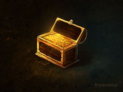 a wooden treasure chest