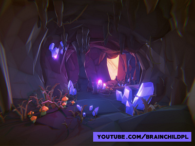 Low Poly models - Low poly cave | Unity & Blender | 3d cave game game design gamedev low poly lowpoly mobile model texture youtube