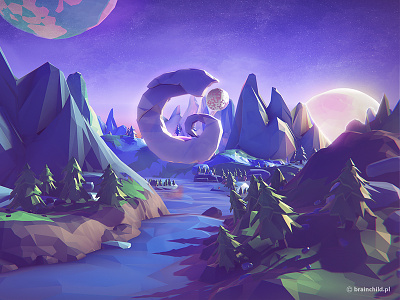 3D Low Poly - Building Fantasy by Brossoft | Dribbble