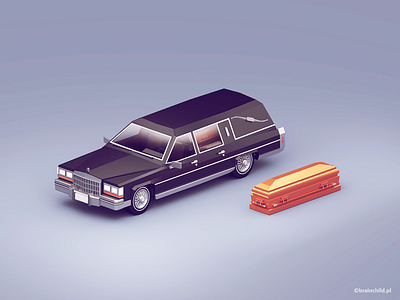 3d model - Funeral Car | Low Poly style | Retro 3d 3d art car funeral game game icon illustration low poly lowpoly lowpolyart model retro vehicle