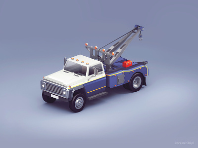 Low poly Tow truck