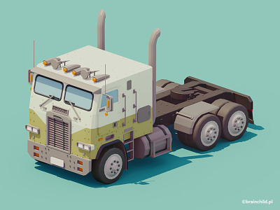 Low Poly Truck | 3d art | Retro 3d 3d art 3d artist car game game icon illustration low poly lowpoly lowpolyart model retro truck vehicle