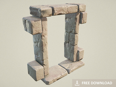 Free Download - Ancient Stone Window / Door Frame (PBR)