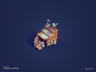 3d Low poly building - Gadgeteer