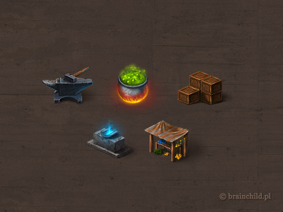 some small icons for a game