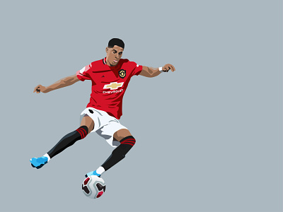 Marcus Rashford | Manchester United adobe illustrator english premier league illustration manchester united marcus rashford soccer