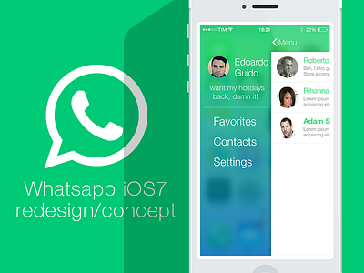 Whatsapp redesign for iOS7