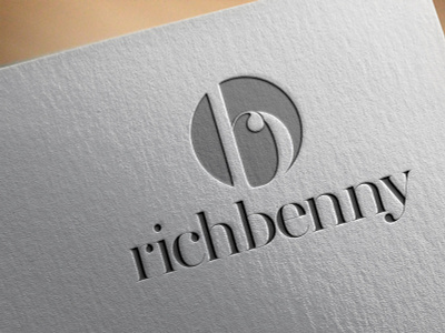 Rich Benny branding logo minimal typography vector