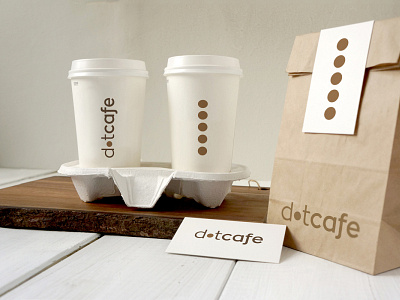 dotcafe branding logo minimal typography vector