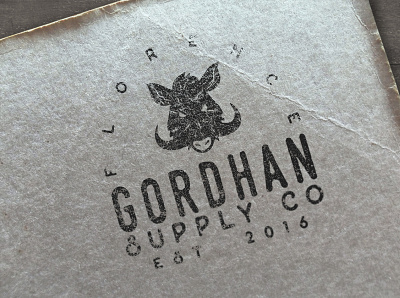Gordhan Supply Co branding logo minimal vector