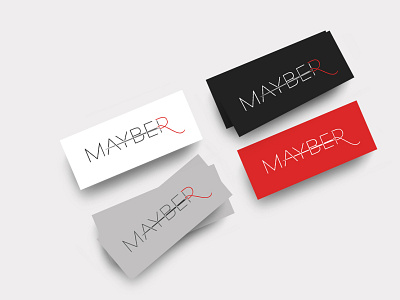 Mayber branding design flat logo minimal type typography vector