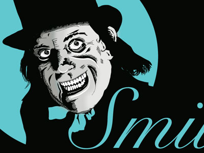 Smile! grin horror hypnotist illustrator lon chaney silent smile teeth top hat vector