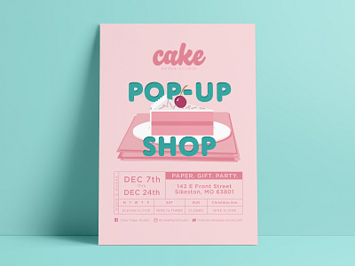Pop-Up Shop Poster branding design poster typography vector